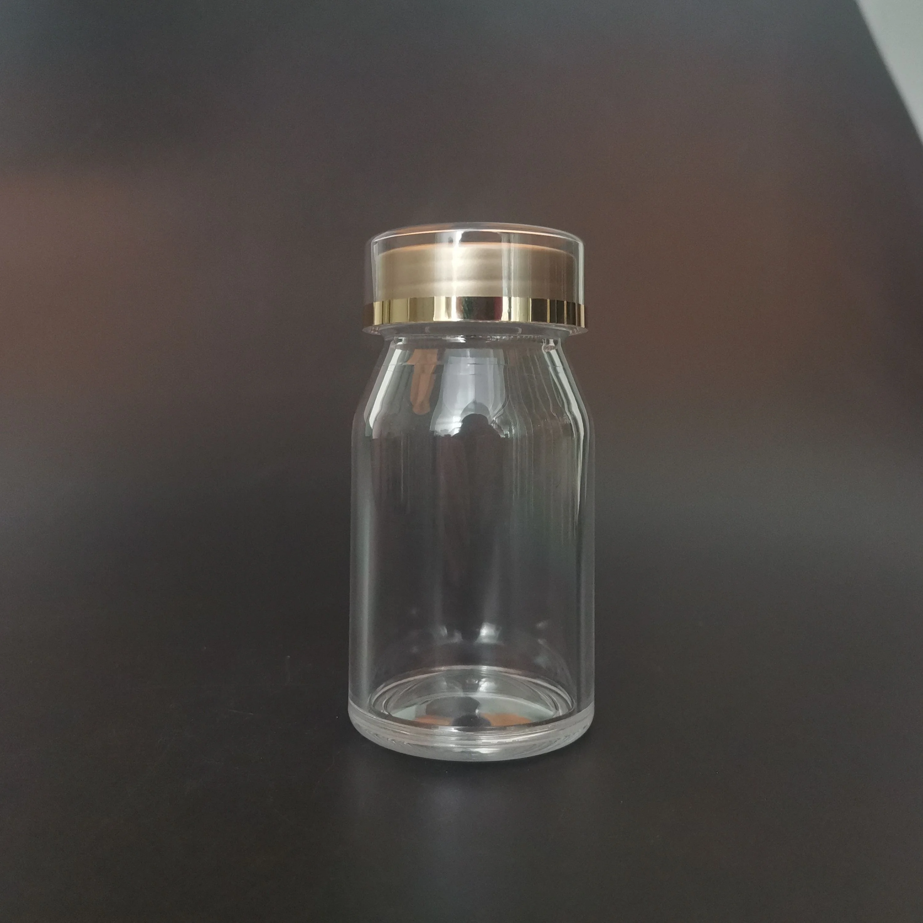 90 cc high quality empty ps plastic  packaging  pill and capsule bottle with Screw cap