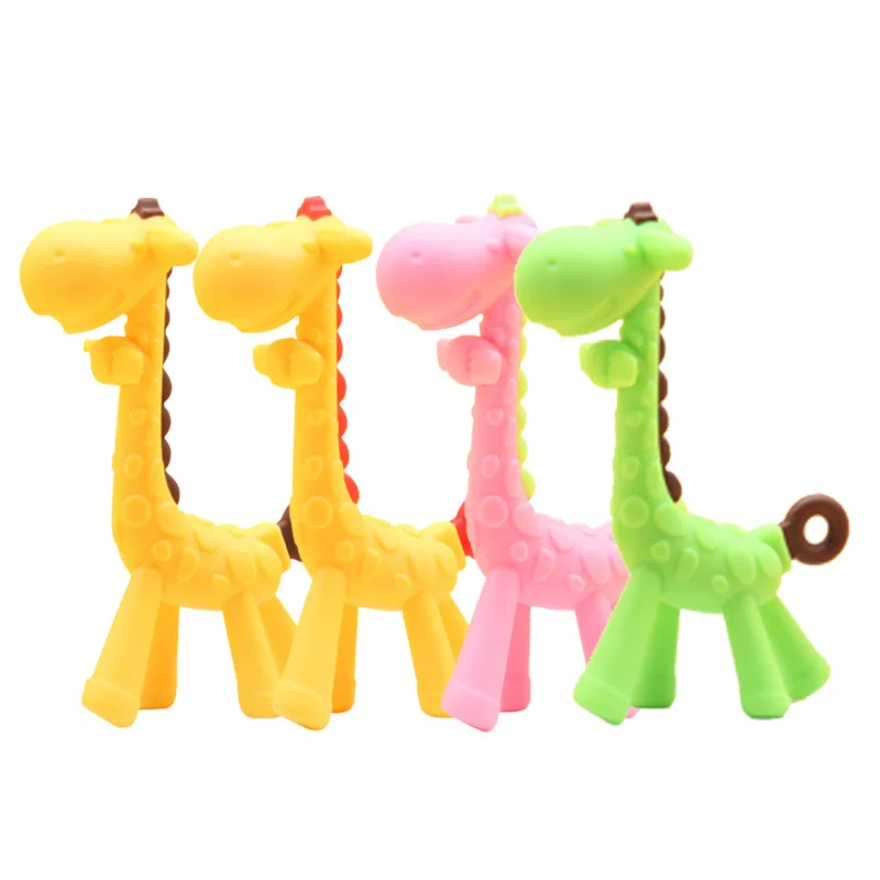 High Quality Giraffe Design Baby Accessories Product Soft Toy Kids Teething Toy Chew Sensory Toys Gift