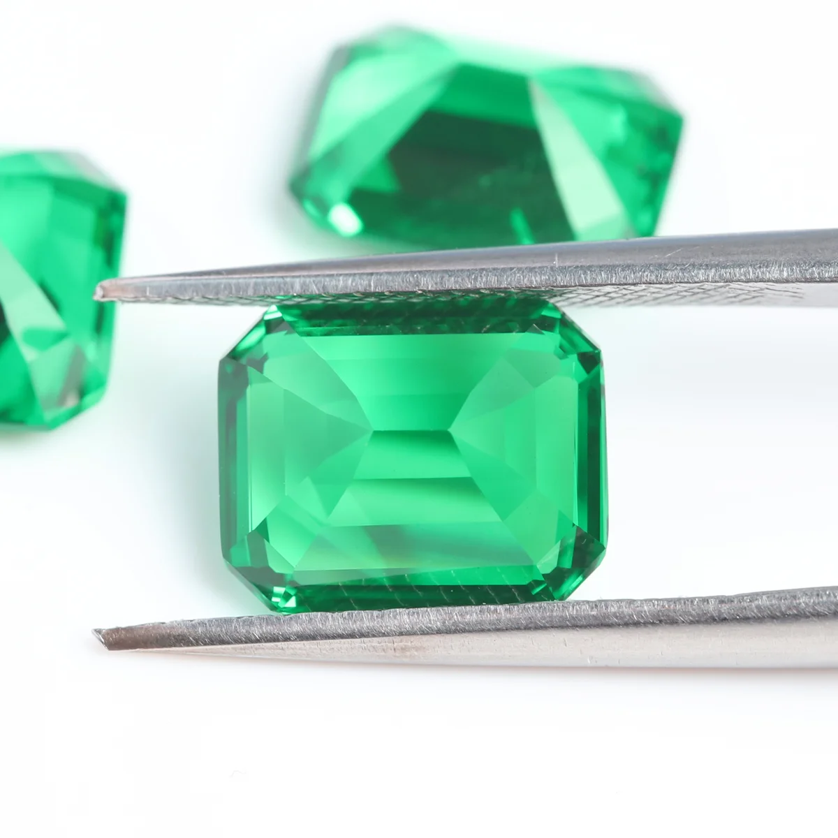 Wholesale Lab Grown Emerald Colombia Emerald Cut Gemstone Synthetic  Loose Stones Emerald