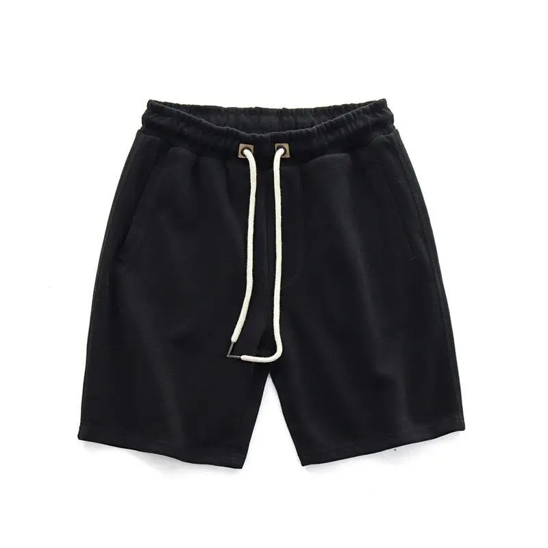 Heavy-weight knit cropped pants for men in Japanese made old cotton sports shorts