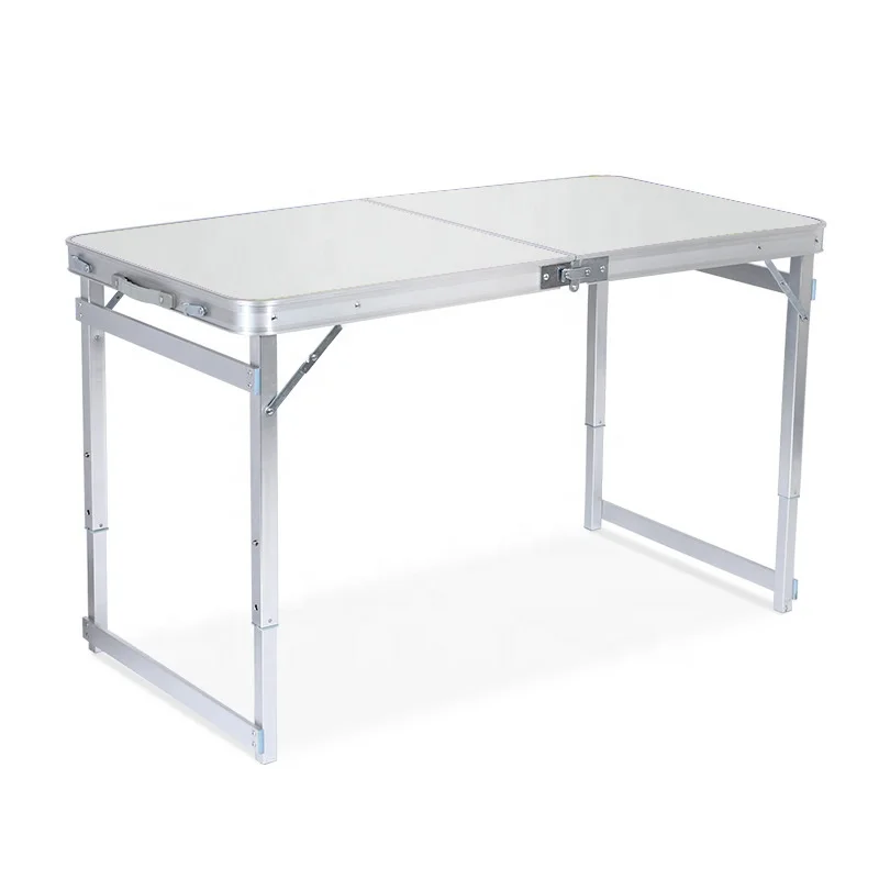 Outdoor Aluminum Dining Furniture Picnic Camping Garden Height Adjustable Portable Folding Beer Table