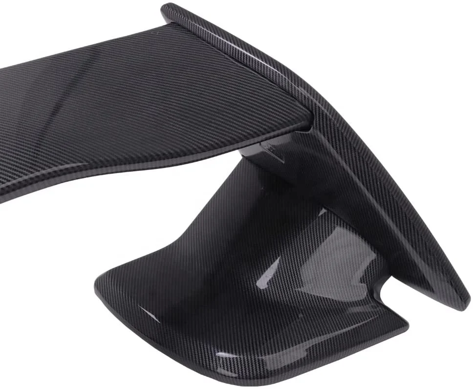 Kingcher Painted Glossy Carbon Fiber Wing Spoiler Rear Spoiler Fit for Subaru WRX STI 2015-2019