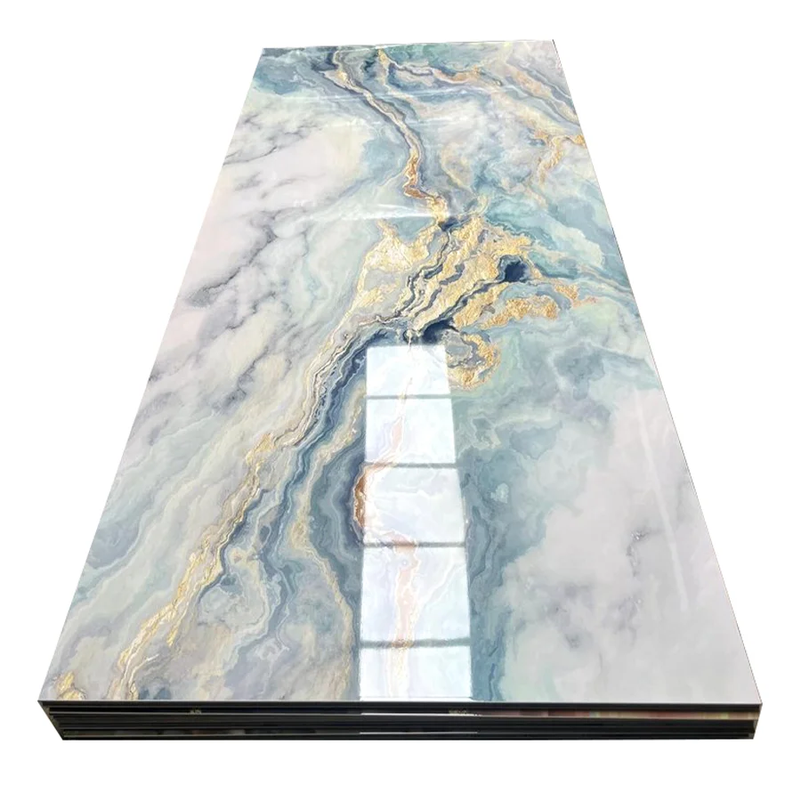Modern Style Waterproof UV Marble Sheet Design Wall Decor Sheet wall paneling pvc marble sheet