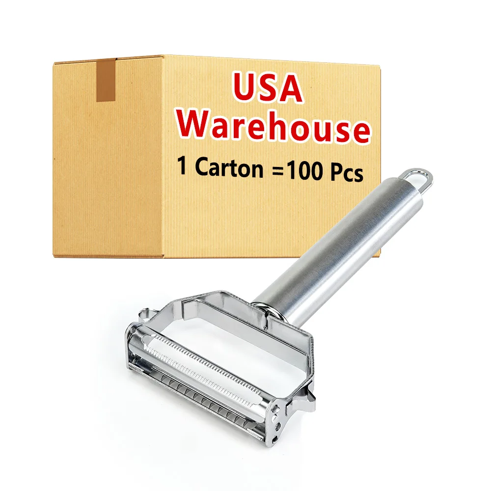 USA Warehouse Free Shipping Stainless Steel 3 in 1 Peeler With Sharp Blade Commercial Potato Cassava Peeler And Cutter