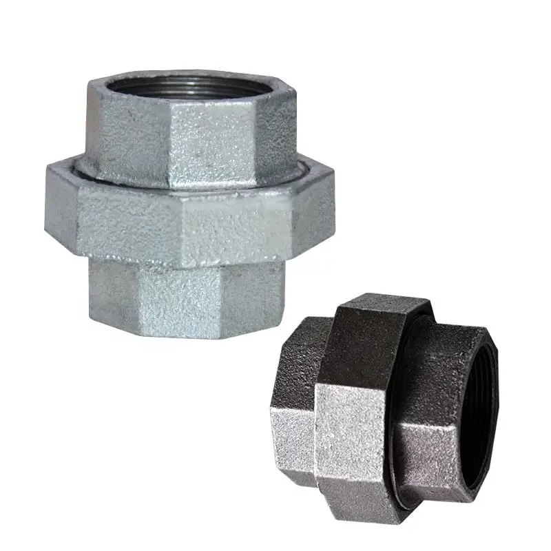 Galvanized Malleable Cast Iron Pipe Fittings Carbon Steel Pipe Nipple Fittings Hot Dipped Galvanized Plumbing Pipe Fittings
