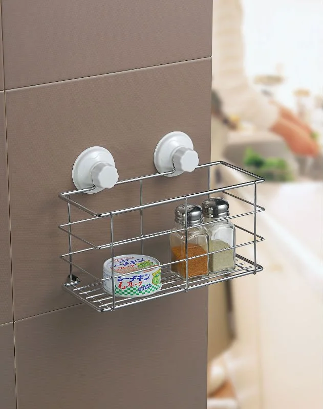 
Kitchen Sink Caddy Organizer 304 Stainless Steel Sponge Holder for Shower room Wall Mounted Suction up Deeply Storage Baskets 