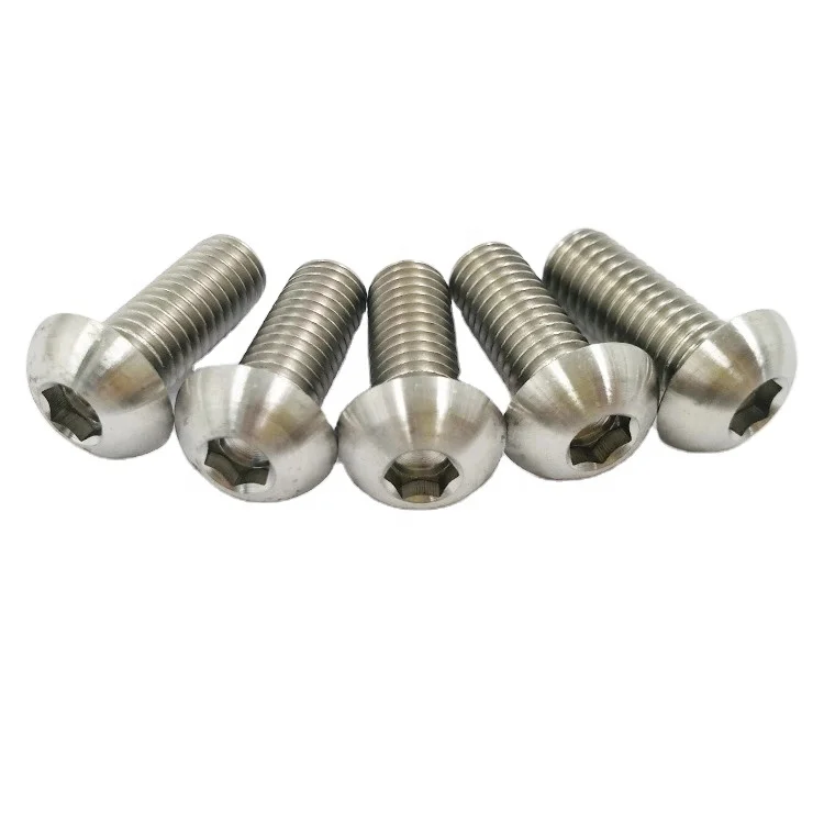 M4x 6 8 10 12 15 20mm Titanium Button Allen Bolts Half Round Head Screw for Road MTB Bike