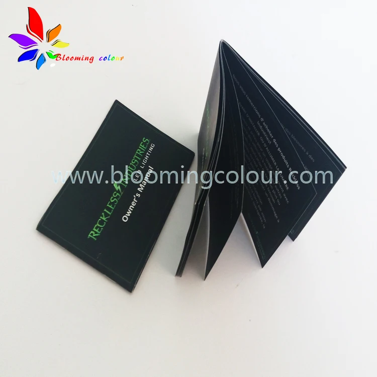 China Factory Supply Custom printing tri folding Instruction User Manual