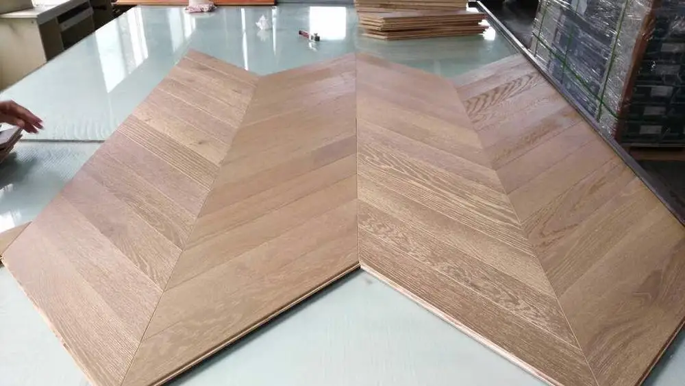 herringbone 3mm wood veneer parquet french oak flooring factory