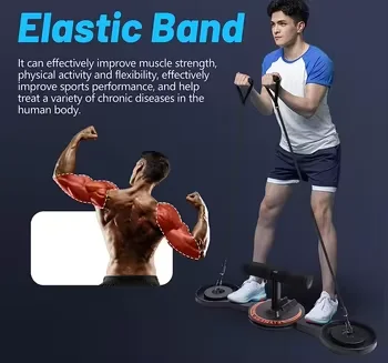 Home Gym Multi-functional Trainer Push up Board, Sit up Bar, Push-up Handles Set with Elastic Resistance Bands