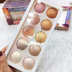 10 Color Private Label Eyeshadow Palette Glitter High Pigment Silky Rose Gold Eyeshadow Make Your Own Logo Eye Shadow Makeup