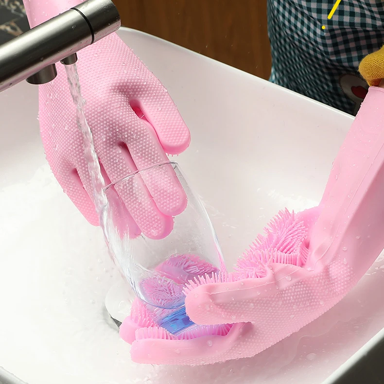 Eco Friendly Silicone Dishwashing Gloves, Hot Selling Kitchen Dish Washing Glove