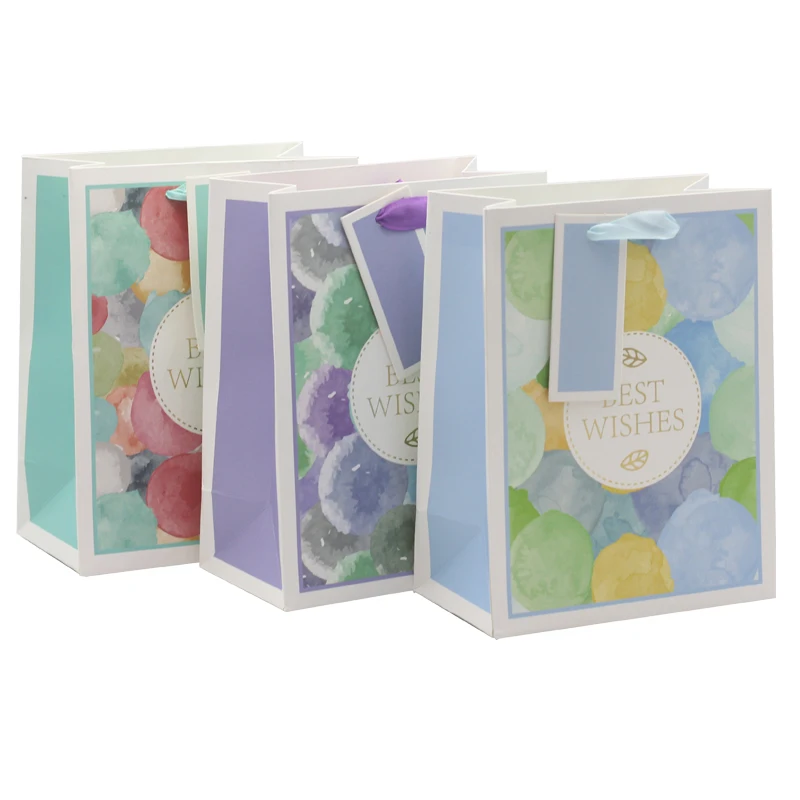 Hongxi OEM Popular Recycled Thank You Packaging Carrier Vocuum Packing Gift Paper Tote Bag For Clothes Custom Print Logo Store