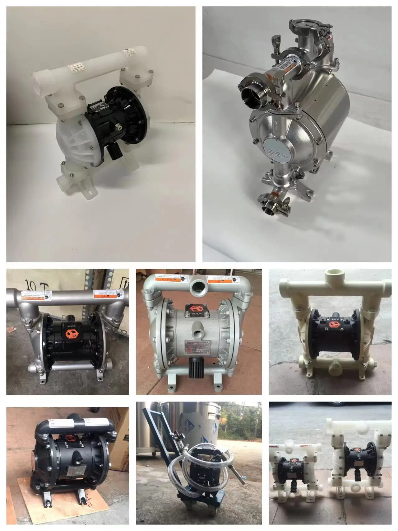 Hot sales Sanitary PP Double pneumatic diaphragm pump For paint