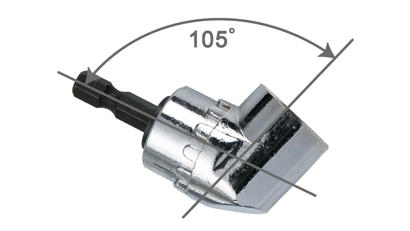 Магнитный шестигранный держатель для отвертки под прямым углом 105 градусов