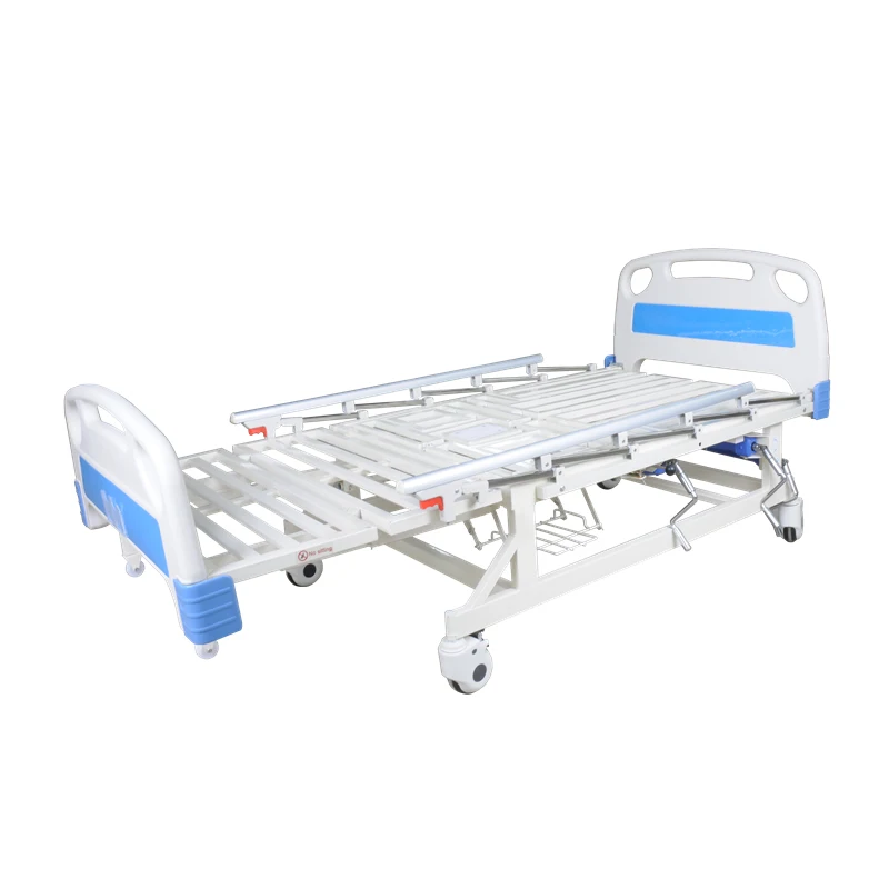 Multi Position Hospital Furniture Mechanical Home Care Bed Manual Nursing Bed With Metal Crank
