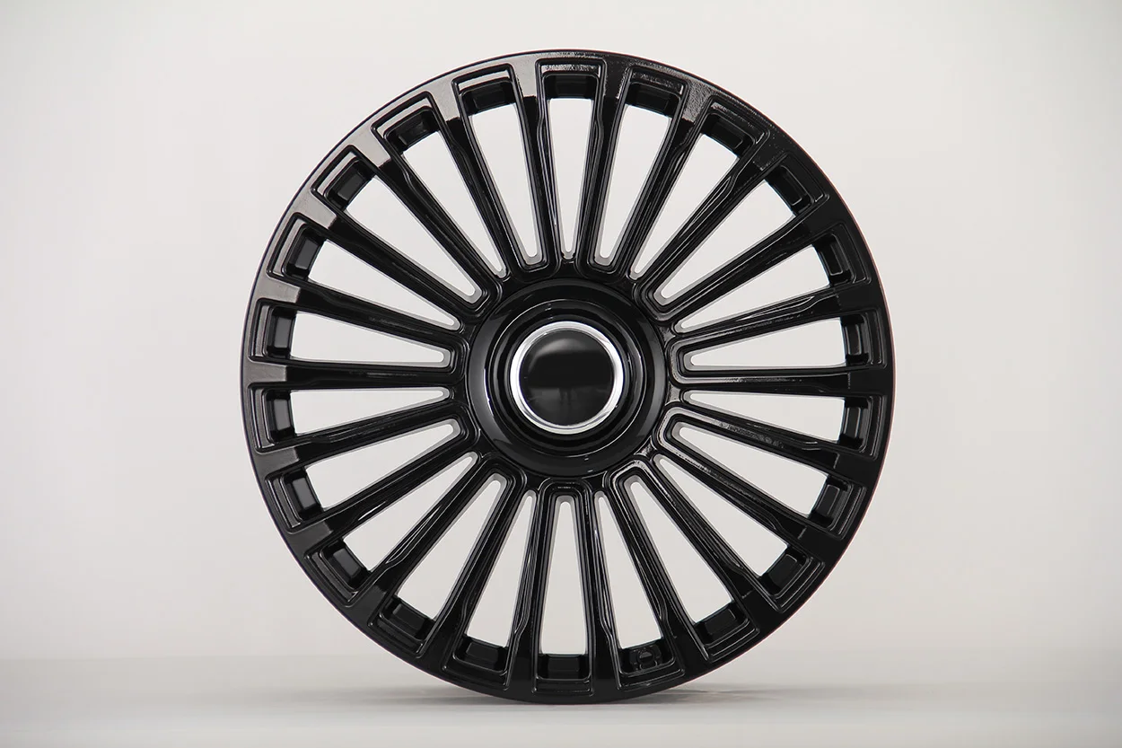 Rep 395  Black Machine Face Gloss Black   and Multi-spoke PCD 20 21 22  inch available in stock Passenger Car Wheel