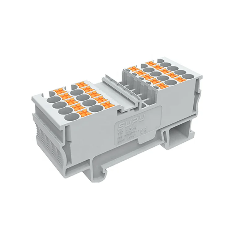  Высококачественная пластиковая медная Клеммная колодка Awg 26-12 соединительная с пружинным зажимом монтажная на