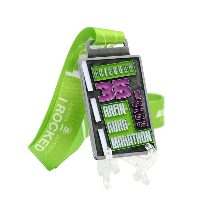 Longzhiyu 15 Years Maker 55K Finisher Medal with Hollow Out Design Half Marathon Medals Custom with Ribbon 2020 Latest Hot Sale