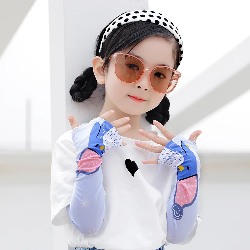Summer Boys And Girls Children Cartoon Printed Patter Sun Protection Sleeve