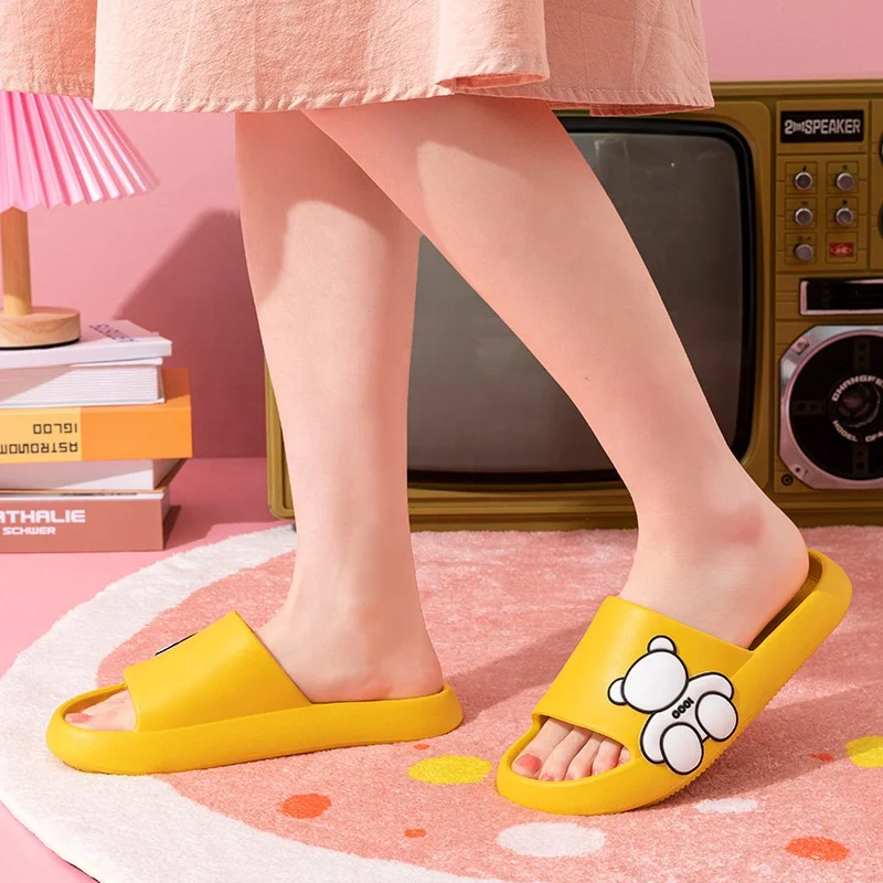 Cute Animal Women Slipper Sandal Eva Blank Summer Slides Beach Water Anti Slip Pillow Slide Slippers For Women