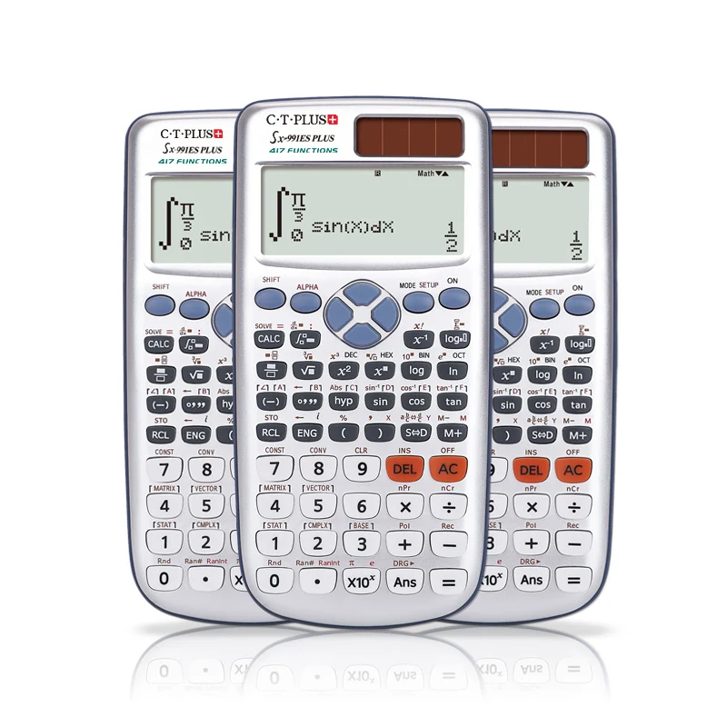 Высококачественный пластиковый калькулятор FX-991ES плюс 417 функция научный для студентов Калькулятор sculculator cientifica