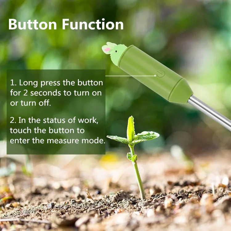 Single Probe Soil Moisture Meter With Light Alarm for Gardening Outdoor Plants Outdoor Soil Humidity Meter
