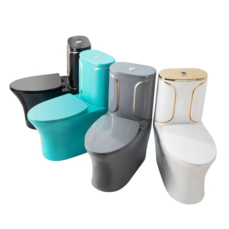 2022 latest matte colorful inodoro washroom bathroom sanitary ware set luxury wc toilet commode one piece ceramic toilet bowl
