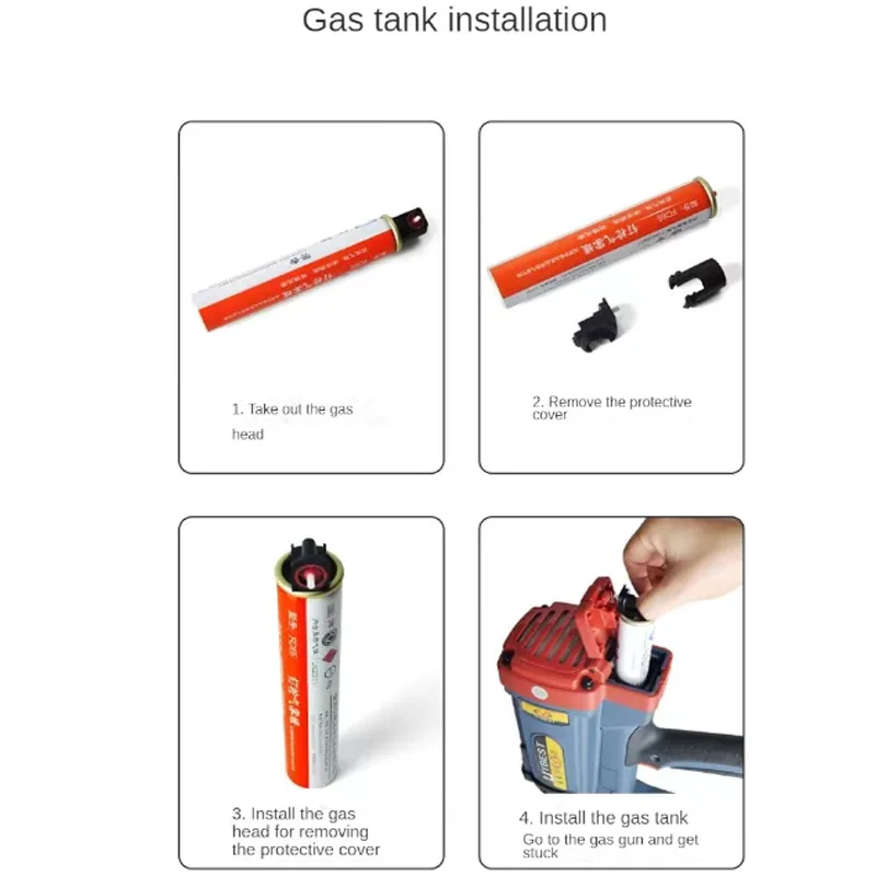 Газовый гвоздь HYBEST GSR40A аккумуляторная батарея uesd для газового крепления инструмент бетона