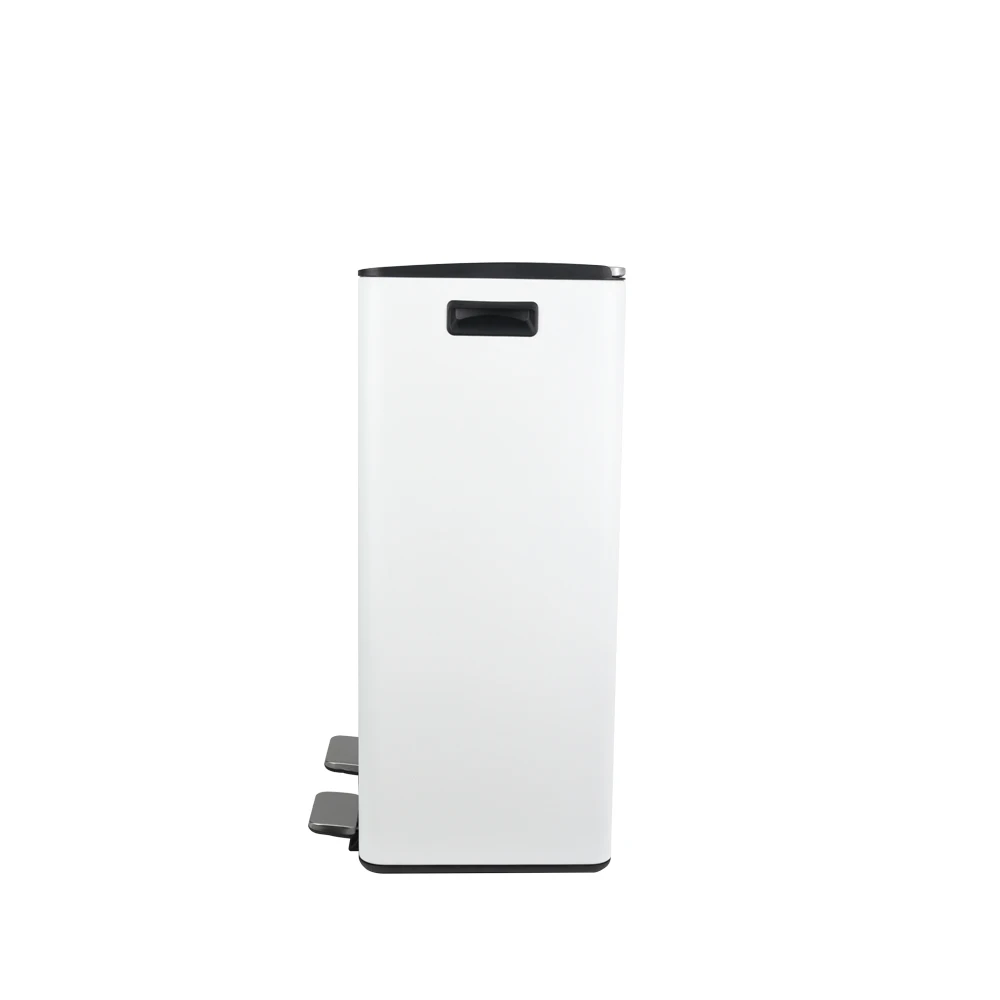 Waste Bin Metal Garbage Trash Best Bins Stainless Steel Separate Medical Luxury with Pedal Recycle Kitchen Outdoor 2 Two 60L