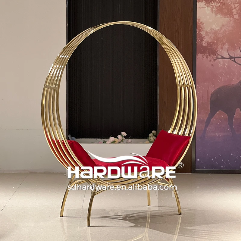 Gold Wedding Bride And Groom Royal King And Queen Throne Banquet Chair