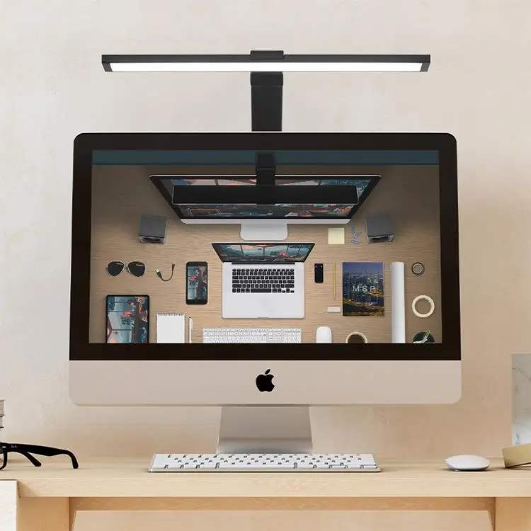 Adjustable Desktop Lamps with 5 Color Modes and 7 Brightness Levels Rechargeable Desk Eye Protection Clip Adjustable Lamp Table