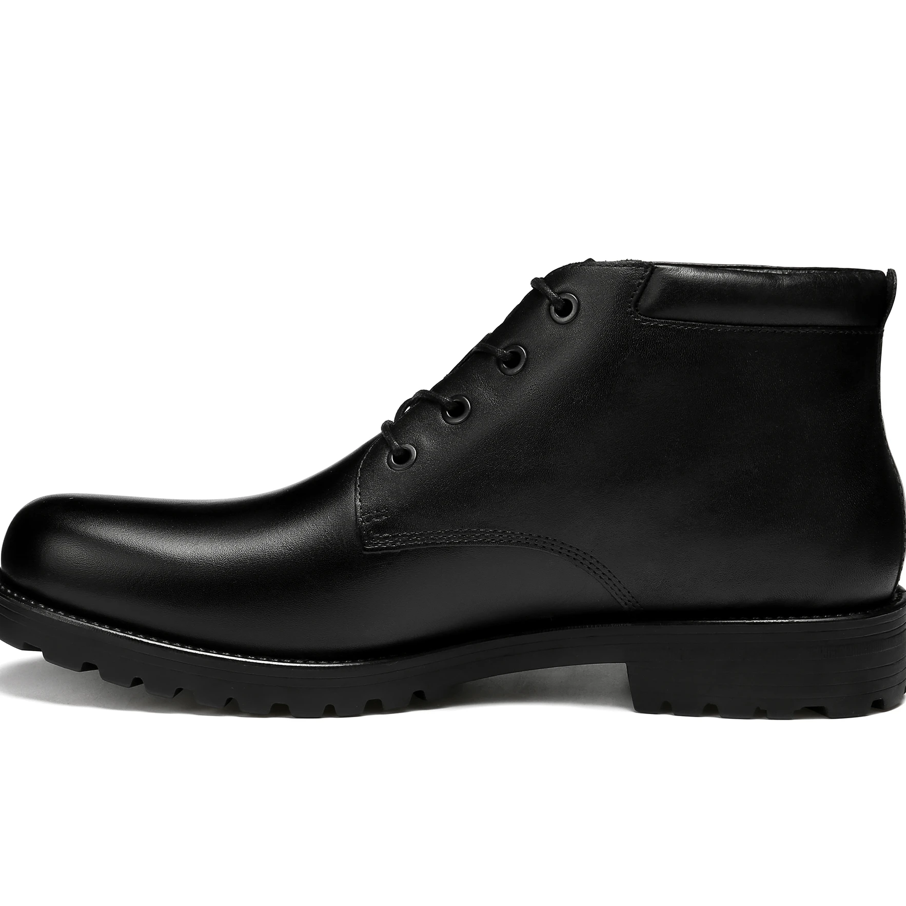 CHINA XINXING Custom Black Full Cow Leather Rubber PU Injection Shoes Boots