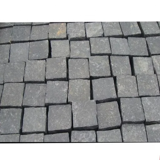 Chinese wholesale black natural split cubes stone for Paving