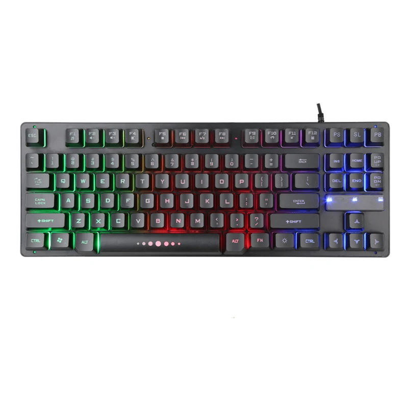 Игровая клавиатура с цветной RGB-подсветкой, 87 клавиш