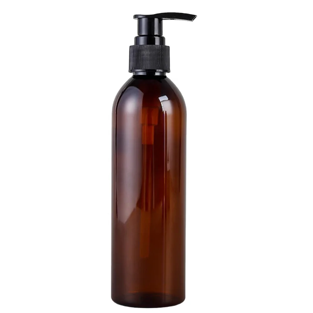 plastic PET empty shampoo bottles with cap 250ml for shampoo and conditioner
