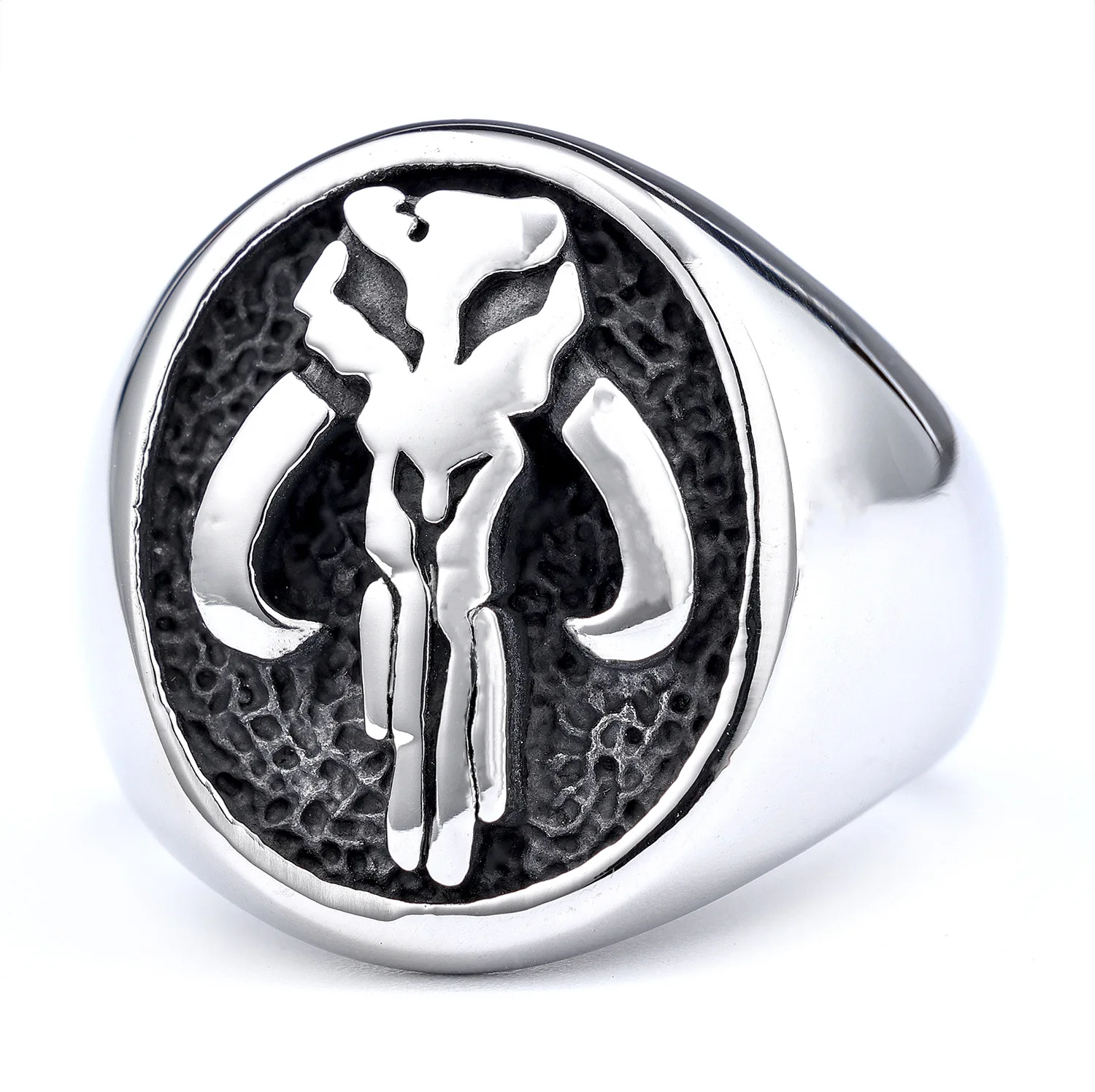 Gothic Alien Cool Skull Punk Waterproof 18K Gold Plated Stainless Steel Non Tarnish Fashion Jewelry Rings Male Mens Man