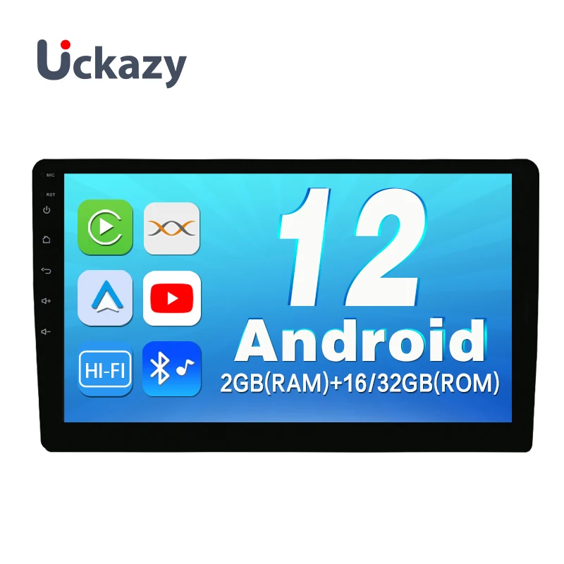 9 дюймов 2 din двойной Din Android 12 автомобильный DVD плеер GPS с Bluetooth универсальный Радио стерео аудио головное устройство Carplay сенсорный