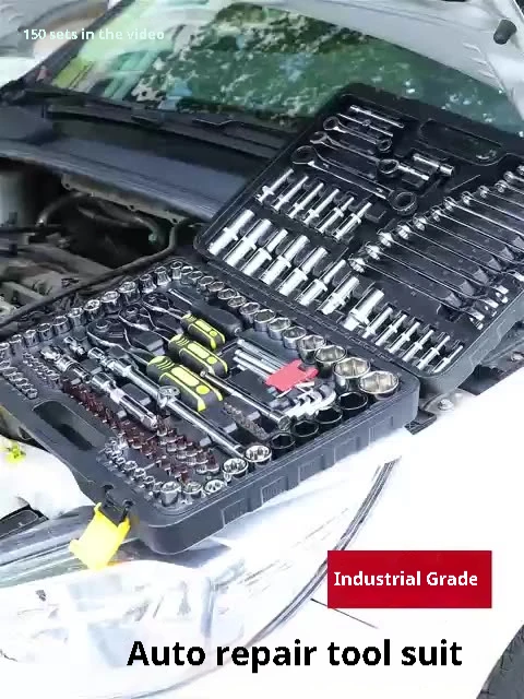 Multifunctional Home Maintenance and Car Repair Tool Set with 172 Pieces of Tools