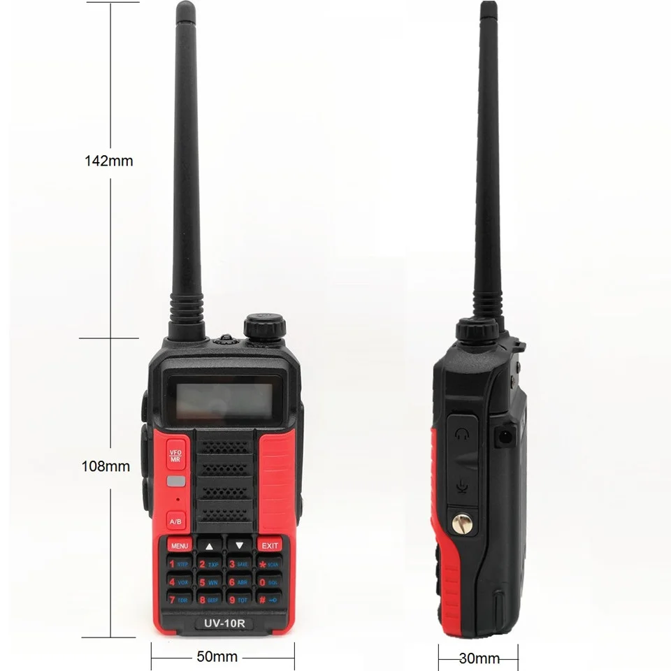 Baofeng UV10R Walkie Talkie 10W VHF UHF Dual Band Two Way CB Ham Radio UV 10R Portable USB Charging Radio Transceiver UV5R