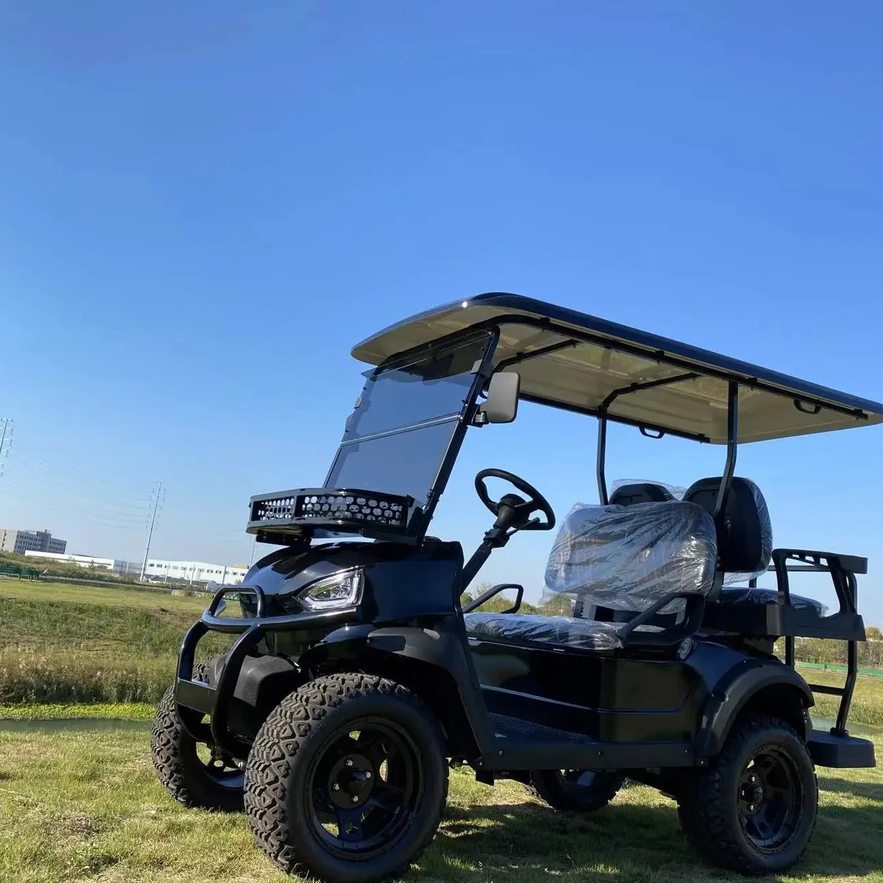 4seats electric buggy with 48v ac motor controller and lithium battery