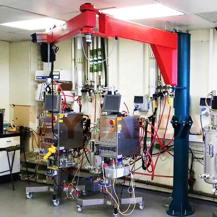 China Intelligent 500kg Small Free Standing Integrated 360 degree Rotating Slewing Articulating Beam Arm Manual Jib Crane 1ton