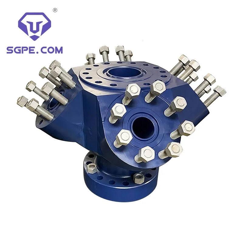 API 6A Carbon Steel Forged Six-Sided Frac Head New Drill Equipment for Mining and Well Drilling