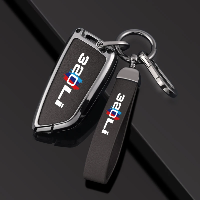 Hot sale for BMW 320li CAR key cover 2013 to 2023 model 3 series metallic leather bag automobile key fob case protector shell
