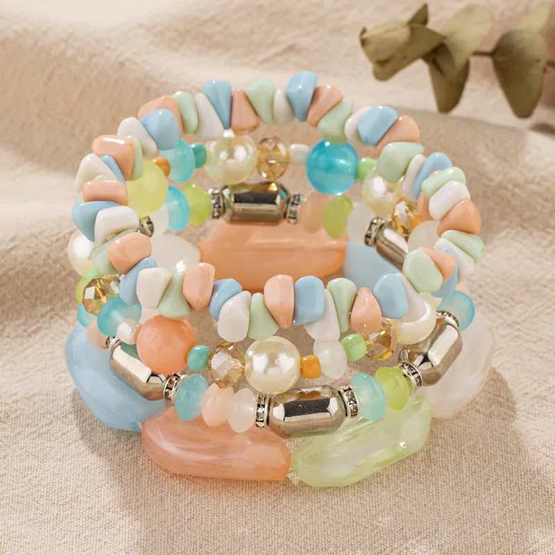 Boho style handmade beaded bracelet retro ethnic style bracelet light luxury hand accessories