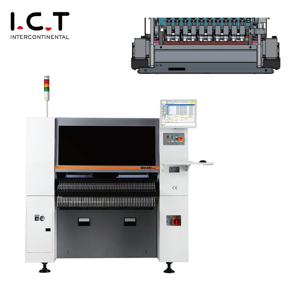 ICT820 недорогой светодиодный чип монтер PCB Pick And Place Line SMD SMT Machine полностью автоматический