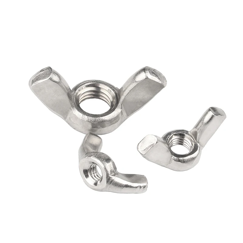 High Precision Custom Waterproof Thread M4M5M6M8M10M12 Butterfly Nut Polished Hex Nut with External Tooth Lock Waterproof Insert