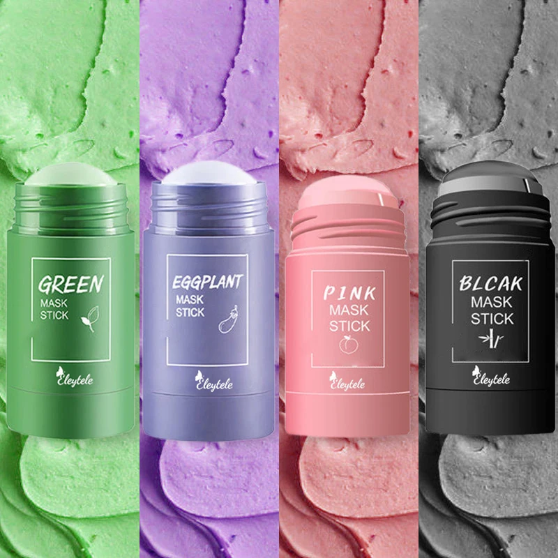 OEM/ODM SkinCare Organic Avocado Turmeric Dead Sea Mud Anti Acne Whitening Moisturizing Green Tea Rose Pink Face Clay Mask Stick