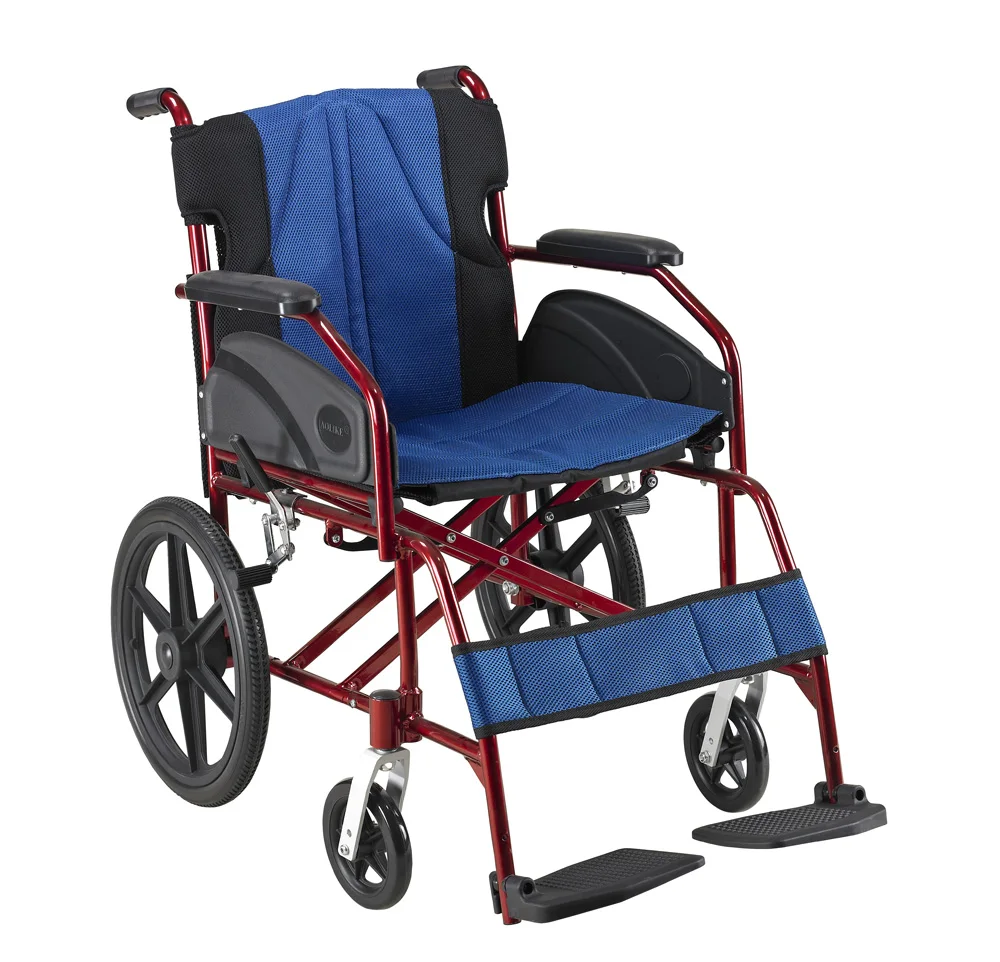 Hot Sell Rehabilitation Therapy Supplies  China Folding Outdoor Aluminum Lightweight Wheelchair
