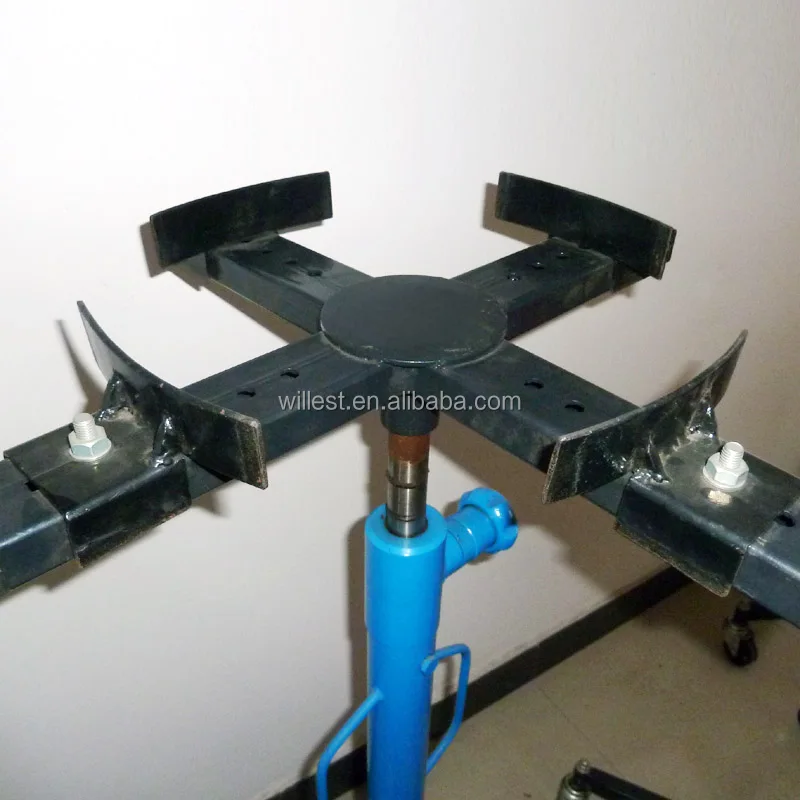 Pedal control height adjustable oil drainer trolley HUTZ waste oil pan on transmission jack D44TJ05VH03 oil collector pan cart